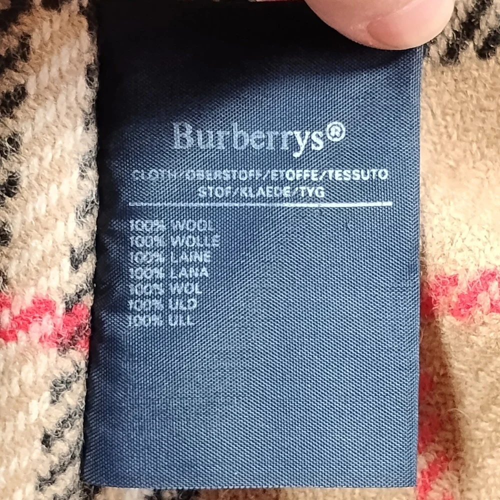 VTG Burberrys England Lane Crawford Beige Trench Coat Wool Liner Womens 6 Petite - Picture 4 of 16